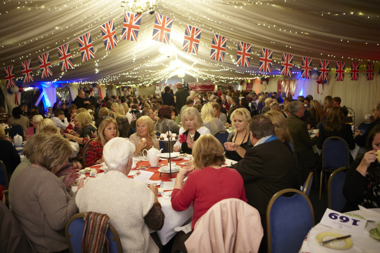 Largest cream tea party 
The largest cream tea party consisted of 334 people and was achieved by The English Cream Tea Company at Parklands Wedding Venue, Quendon in Essex to celebrate Guinness World Records Day 2011. The record attempt raised money for the Alzheimers Society and The Fragile X Society
Photo credit: Paul Michael Hughes/ Guinness World Records